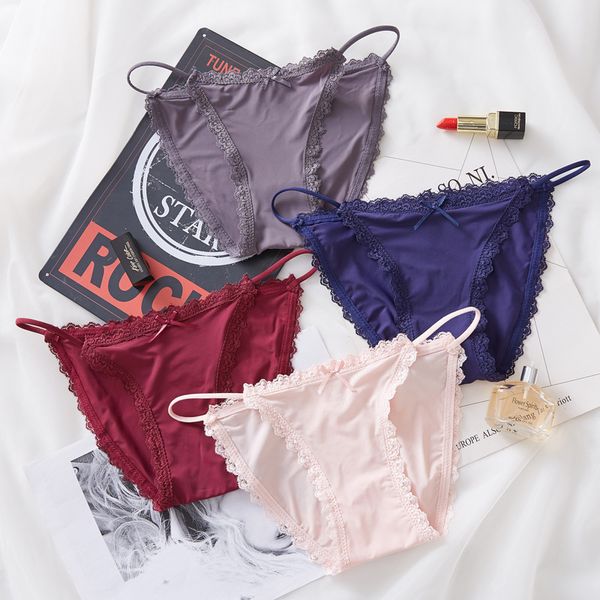 3Pieces/Lot Sexy Panties Female Lace Underpants Ice Silk Ultra-thin Seamless Underwear Women's Low Waist Ladies Briefs Plus Size, Beige
3Pieces/Lot Sexy Panties Female Lace Underpants Ice Silk Ultra-thin Seamless Underwear Women's Low Waist Ladies Briefs Plus Size, Beige