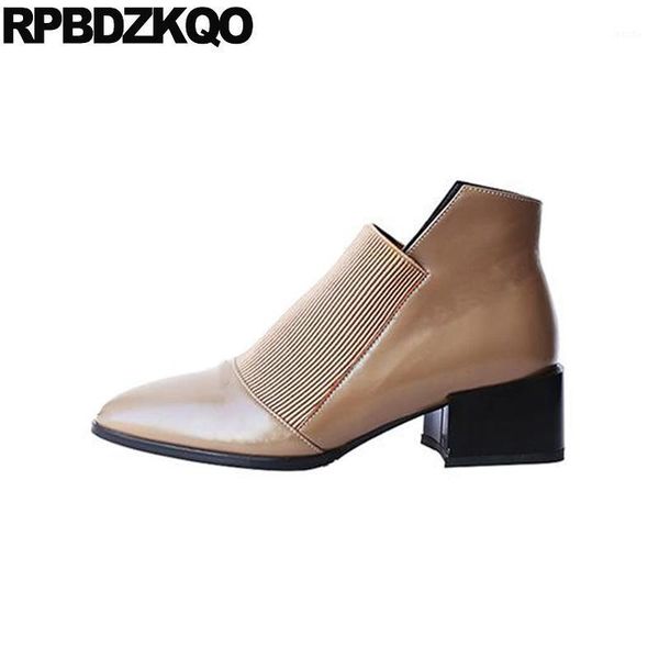 boots brown japanese slip on block shoes fur short brand women winter genuine leather faux chunky pointed toe autumn booties1, Black
boots brown japanese slip on block shoes fur short brand women winter genuine leather faux chunky pointed toe autumn booties1, Black