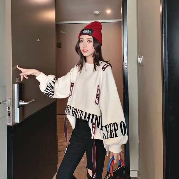 ntpnw languid women's loose pullover style net red thickened small fresh bottom winter sweater sweater autumn pullover new korean versi, White;black
ntpnw languid women's loose pullover style net red thickened small fresh bottom winter sweater sweater autumn pullover new korean versi, White;black