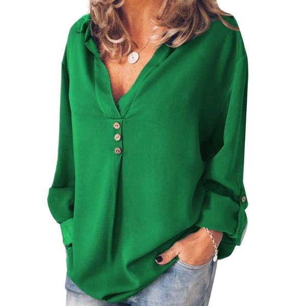 plus size spring autumn women loose solid color v neck long sleeve shirt blouse women shirts blouses female, White
plus size spring autumn women loose solid color v neck long sleeve shirt blouse women shirts blouses female, White
