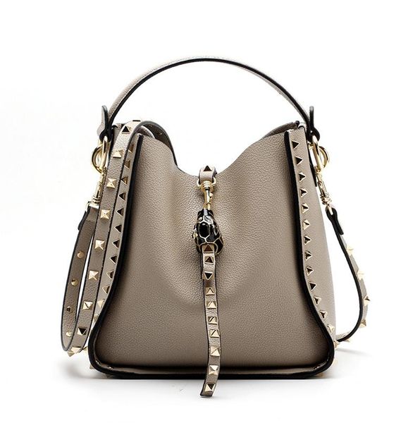 women genuine leather handbags fashion designer small reivet ladies shoulder bucket bag casual female crossbody bag
women genuine leather handbags fashion designer small reivet ladies shoulder bucket bag casual female crossbody bag