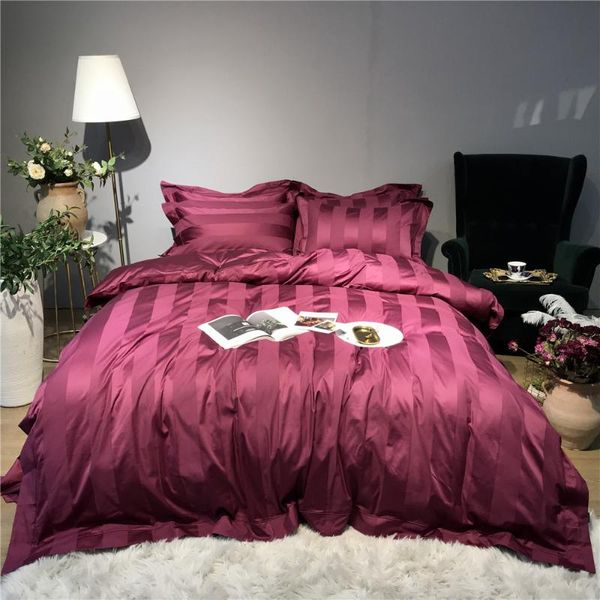luxury 10cm satin stripe duvet cover set for home textiles 4pcs 100% cotton sateen bedding sets tribute silk quilt covers sheets
luxury 10cm satin stripe duvet cover set for home textiles 4pcs 100% cotton sateen bedding sets tribute silk quilt covers sheets