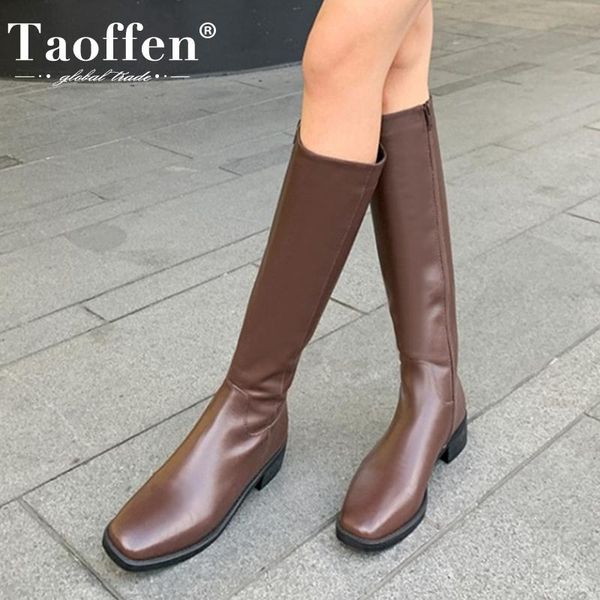 taoffen women knee high boots real leather square toe women winter long boots fashion winter shoes footwear size 34-39, Black
taoffen women knee high boots real leather square toe women winter long boots fashion winter shoes footwear size 34-39, Black
