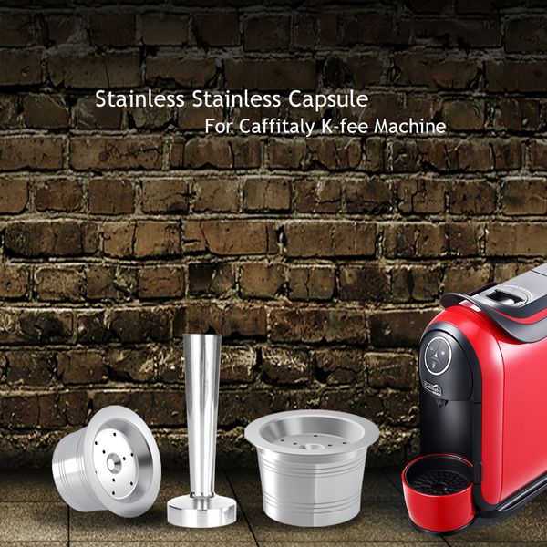 stainless steel k-fee tchibo cafissimo refillable coffee capsule tamper reusable caffitaly cafe pod machine accessories gifts q0109
stainless steel k-fee tchibo cafissimo refillable coffee capsule tamper reusable caffitaly cafe pod machine accessories gifts q0109