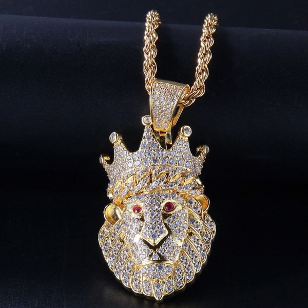 crown lion necklace mens hip hop jewelry gold plated iced out pendant necklaces, Silver
crown lion necklace mens hip hop jewelry gold plated iced out pendant necklaces, Silver