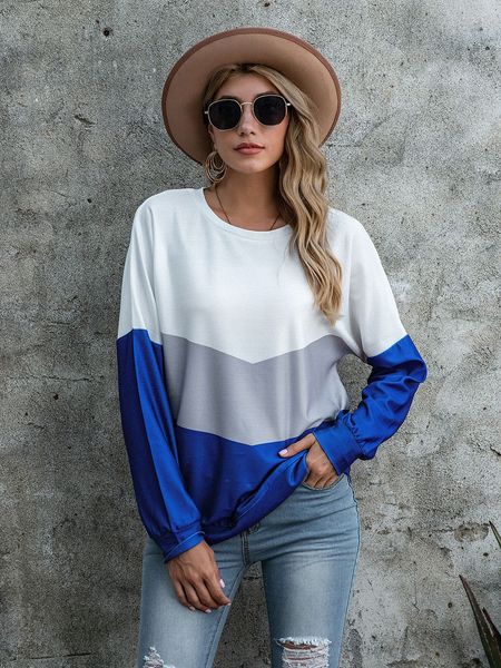 patchwork contrast color womens loose spring autumn long sleeve women designer t-shirts casual 3 colors option clothing, White
patchwork contrast color womens loose spring autumn long sleeve women designer t-shirts casual 3 colors option clothing, White