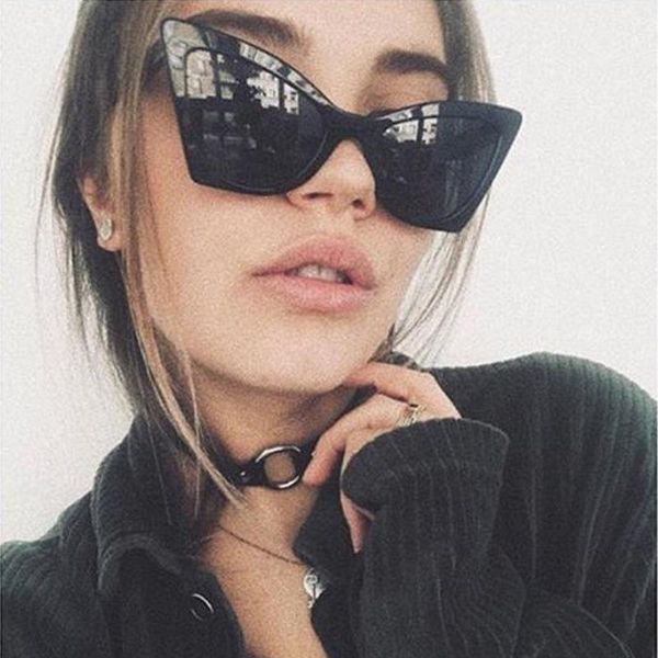 sunglasses original glasses cat eye summer 2021 women brand black red clear retro men female lady, White;black
sunglasses original glasses cat eye summer 2021 women brand black red clear retro men female lady, White;black