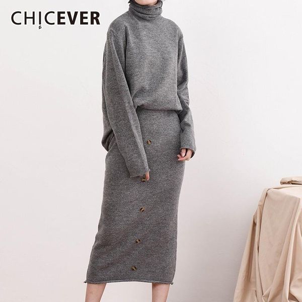 chicever autumn two piece set turtleneck long sleeve sweater female high waist midi skirts korean fashion clothing new 20181, Gray
chicever autumn two piece set turtleneck long sleeve sweater female high waist midi skirts korean fashion clothing new 20181, Gray