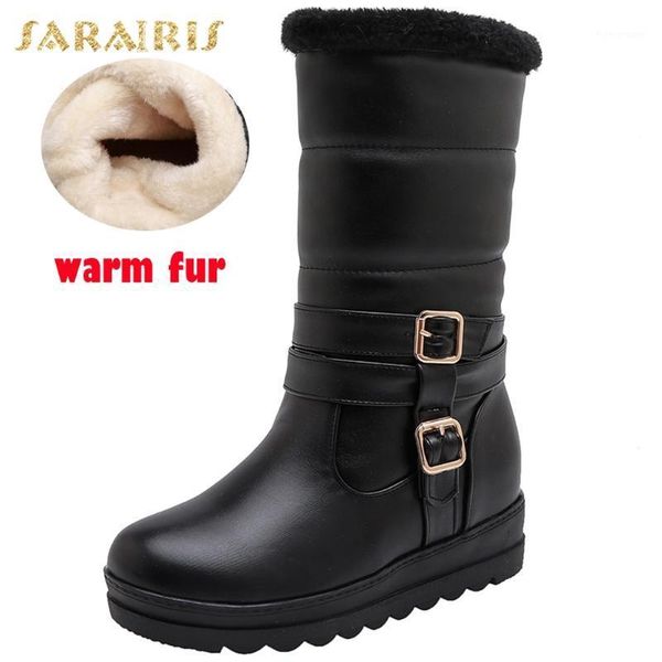 boots sarairis 2021 fashion big size 42 wedges snow boot woman shoes fleeces plush warm buckle dropship winter ladies shoes1, Black
boots sarairis 2021 fashion big size 42 wedges snow boot woman shoes fleeces plush warm buckle dropship winter ladies shoes1, Black