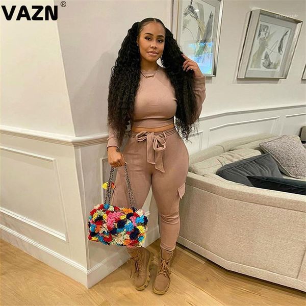 women's tracksuits vazn 2021 elegant daily office young solid full sleeve group high waist long pants skinny women 2 piece, Gray
women's tracksuits vazn 2021 elegant daily office young solid full sleeve group high waist long pants skinny women 2 piece, Gray