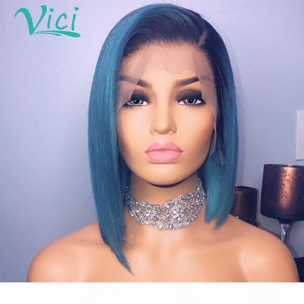short human hair wigs 13x6 lace front wig blue wig ombre human hair colored wigs 1b blue 130% for black women, Black;brown
short human hair wigs 13x6 lace front wig blue wig ombre human hair colored wigs 1b blue 130% for black women, Black;brown