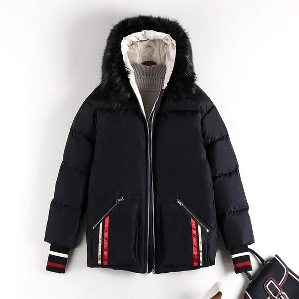 women's down & parkas with hood fluffy women winter jacket female coats thicken warm cotton hooded jackets outwear m299, Black
women's down & parkas with hood fluffy women winter jacket female coats thicken warm cotton hooded jackets outwear m299, Black