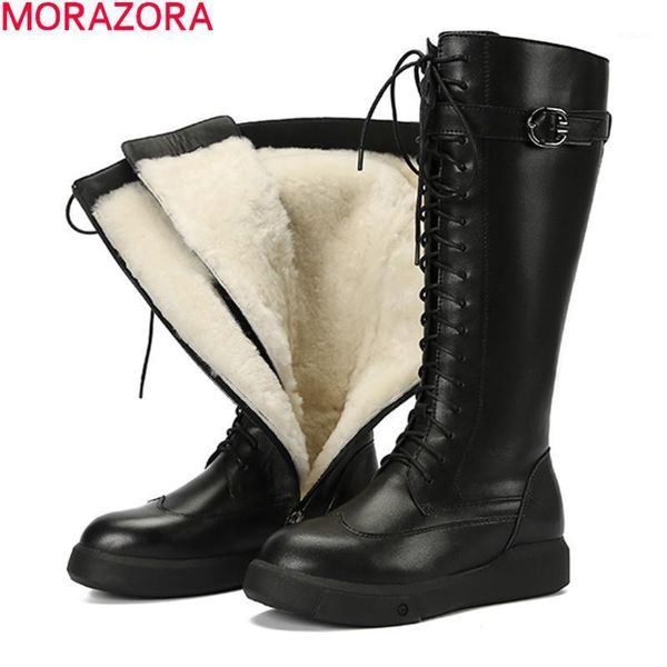 morazora 2021 full genuine leather boots comfortable med heels round toe ladies shoes winter nature wool knee high boots1, Black
morazora 2021 full genuine leather boots comfortable med heels round toe ladies shoes winter nature wool knee high boots1, Black
