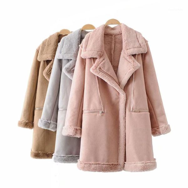 pink faux fur lining casual ladies coat winter thicken warm pu leather jacket women slim long outerwear cool casaco feminine1, Black
pink faux fur lining casual ladies coat winter thicken warm pu leather jacket women slim long outerwear cool casaco feminine1, Black