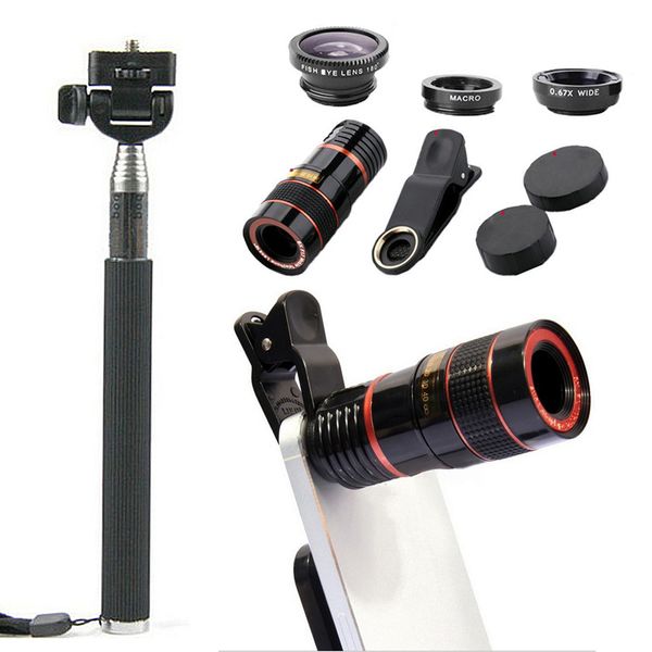 8/12x mobile phone camera lens telescope 10 in 1 set selfie stick bluetooth remote kit with holder clip tripod
8/12x mobile phone camera lens telescope 10 in 1 set selfie stick bluetooth remote kit with holder clip tripod