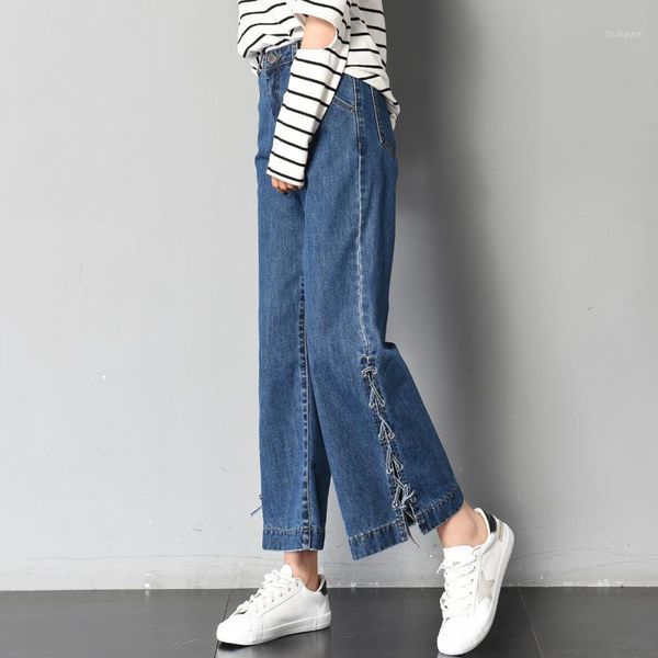 women spring and autumn fashion brand high waist harajuku korea style anklelength denim jeans female casual wide leg pants jeans1, Blue
women spring and autumn fashion brand high waist harajuku korea style anklelength denim jeans female casual wide leg pants jeans1, Blue