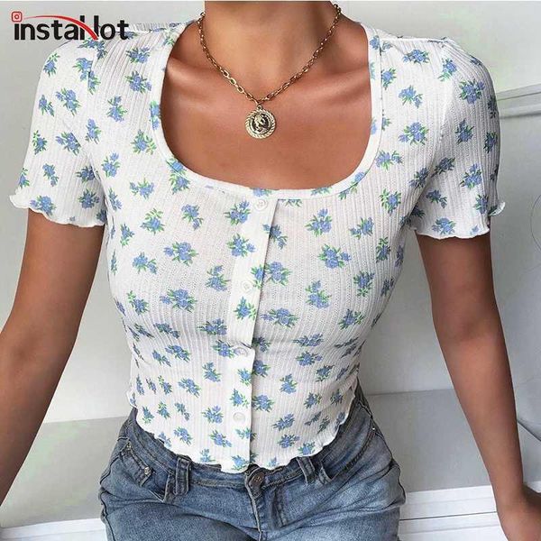 instafloral printed t shirt button women short sleeve cute casual cropped slim vintage t shirt 2020 bodycon tee top, White
instafloral printed t shirt button women short sleeve cute casual cropped slim vintage t shirt 2020 bodycon tee top, White