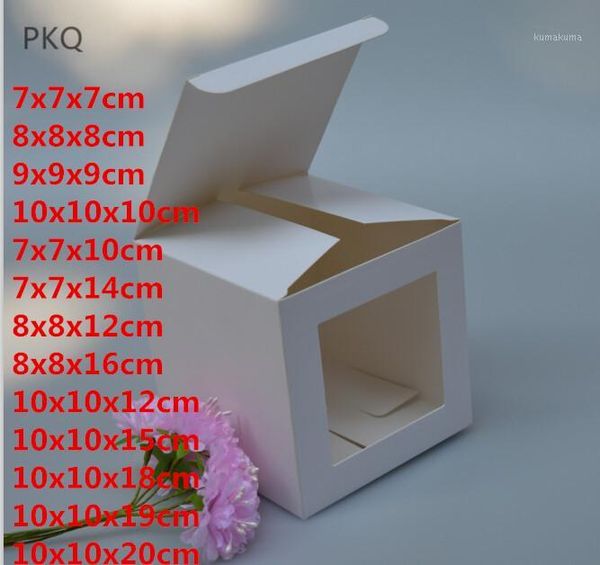 20pcs 12 sizes white craft paper window box,white package paper gift /candy /wedding favor box with clear pvc window1 
20pcs 12 sizes white craft paper window box,white package paper gift /candy /wedding favor box with clear pvc window1