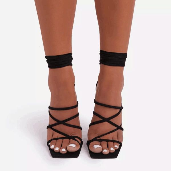 sandals gladiator summer women high heels cross-tied crystal casual ankle lace-up lady stiletto plus size shoes 42, Black
sandals gladiator summer women high heels cross-tied crystal casual ankle lace-up lady stiletto plus size shoes 42, Black