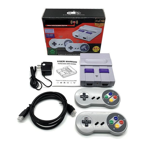 the new super classic supports wireless controller game console, built-in 821 tv video game 821 game console
the new super classic supports wireless controller game console, built-in 821 tv video game 821 game console