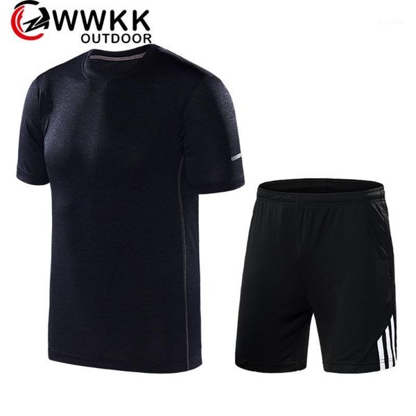 outdoor t-shirts men's quick-drying sports suit standard black striped shorts t-shirt cool cationic fabric stretch side zip pocketnight, Gray;blue
outdoor t-shirts men's quick-drying sports suit standard black striped shorts t-shirt cool cationic fabric stretch side zip pocketnight, Gray;blue