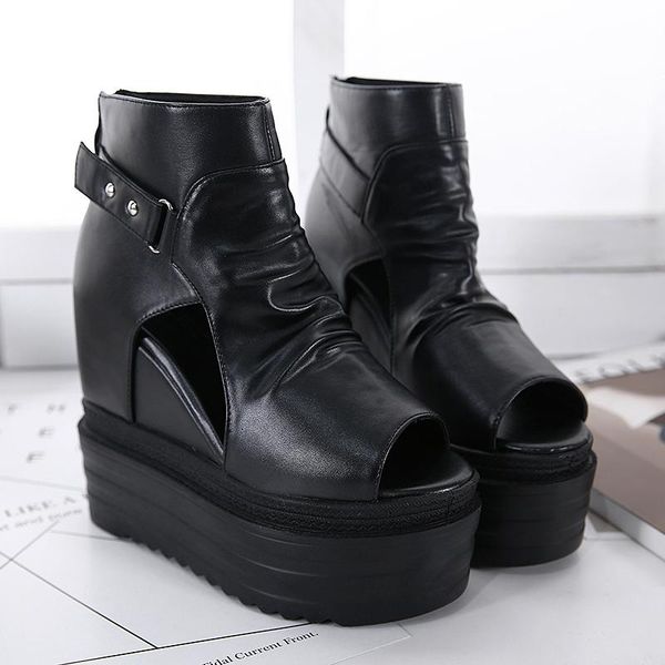sandals classic simple wedge increase within female muffin fish mouth shoes waterproof platform thick bottom super high heels, Black
sandals classic simple wedge increase within female muffin fish mouth shoes waterproof platform thick bottom super high heels, Black