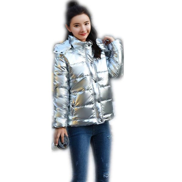 women's down & parkas 2021 autumn winter coats fashion silver hooded woman jacket women pockets padded cotton, Black
women's down & parkas 2021 autumn winter coats fashion silver hooded woman jacket women pockets padded cotton, Black