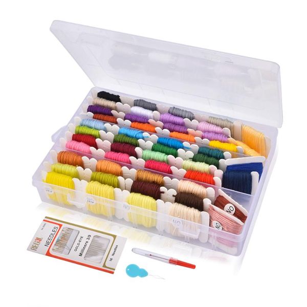 embroidery starter kit for beginners with storage box 50 color threads cross stitch tools mom diy sewing set perfect gift sst, Black 
embroidery starter kit for beginners with storage box 50 color threads cross stitch tools mom diy sewing set perfect gift sst, Black