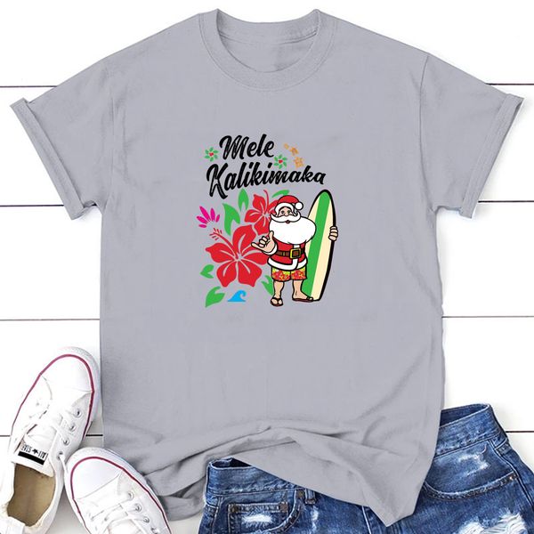 lh20277 street trend christmas mele kalikimaka santa claus cartoon personality pattern printing casual t-shirt, White
lh20277 street trend christmas mele kalikimaka santa claus cartoon personality pattern printing casual t-shirt, White