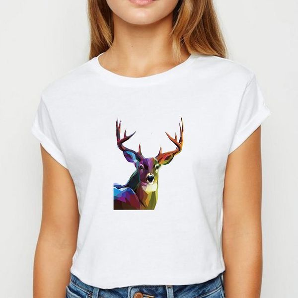 new t shirt women animals elk tshirt vogue spring summer women's shirt cool aesthetics graphic ropa mujer o-neck t-shirts, White
new t shirt women animals elk tshirt vogue spring summer women's shirt cool aesthetics graphic ropa mujer o-neck t-shirts, White