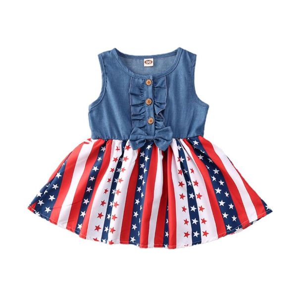 girl's dresses toddler born baby kid girls bow dress national flag print party tutu for 4th of july, Red;yellow
girl's dresses toddler born baby kid girls bow dress national flag print party tutu for 4th of july, Red;yellow