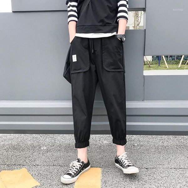 2019 spring and summer new korean casual men's high-quality fashion hip-hop printing solid color sports pants cotton joggers1, Black
2019 spring and summer new korean casual men's high-quality fashion hip-hop printing solid color sports pants cotton joggers1, Black