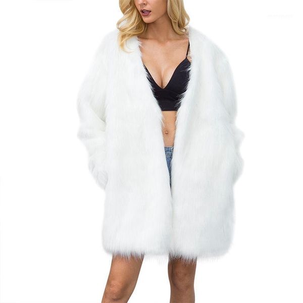 women fur long coat jacket winter thicken warm furry shaggy outerwear v-neck collarless hairy parkas oversize black white 7q12141
women fur long coat jacket winter thicken warm furry shaggy outerwear v-neck collarless hairy parkas oversize black white 7q12141