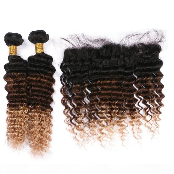 deep wave #1b 4 27 honey blonde brazilian huamn hair 2bundles with frontal 3pcs lot 3tone ombre 13x4 lace frontal closure with weaves, Black;brown
deep wave #1b 4 27 honey blonde brazilian huamn hair 2bundles with frontal 3pcs lot 3tone ombre 13x4 lace frontal closure with weaves, Black;brown