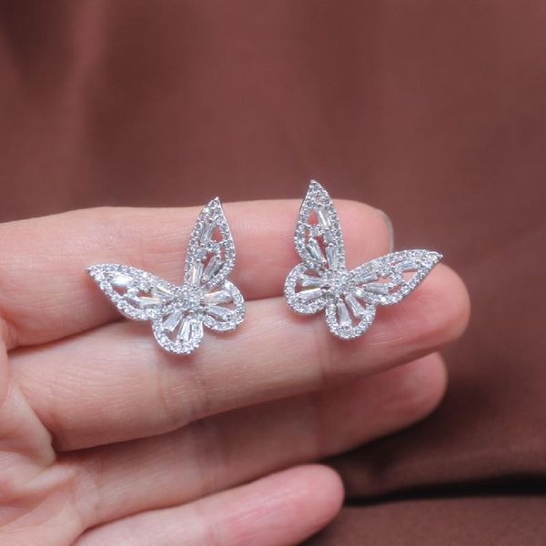 stud shiny side accessories zirconia butterfly earrings for women gift elegant insect, Golden;silver
stud shiny side accessories zirconia butterfly earrings for women gift elegant insect, Golden;silver