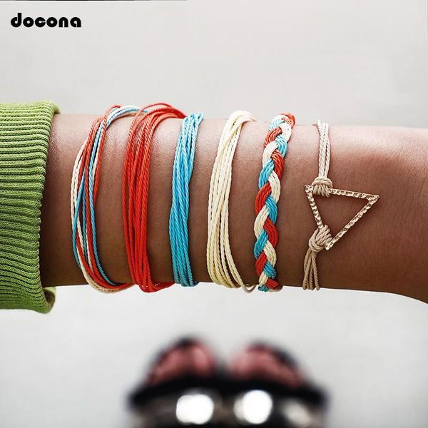 charm bracelets bohemian colorful handmade rope set for women sweet triangle bracelet trendy multilayer adjustable jewelry 8091, Golden;silver
charm bracelets bohemian colorful handmade rope set for women sweet triangle bracelet trendy multilayer adjustable jewelry 8091, Golden;silver