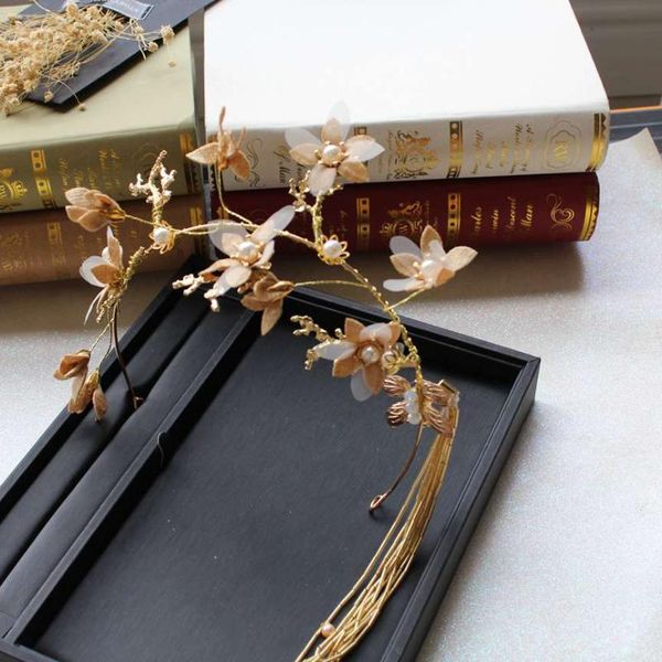 gold handmade flower long tassel brides hairbands tiara wedding hair accessories bijoux cheveux, Golden;silver
gold handmade flower long tassel brides hairbands tiara wedding hair accessories bijoux cheveux, Golden;silver