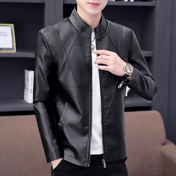 2020 new men's fashion brand motorcycle walletwallet wallet walletstand collar motorcycle wear leather jacket slim korean fashion short, Blue
2020 new men's fashion brand motorcycle walletwallet wallet walletstand collar motorcycle wear leather jacket slim korean fashion short, Blue