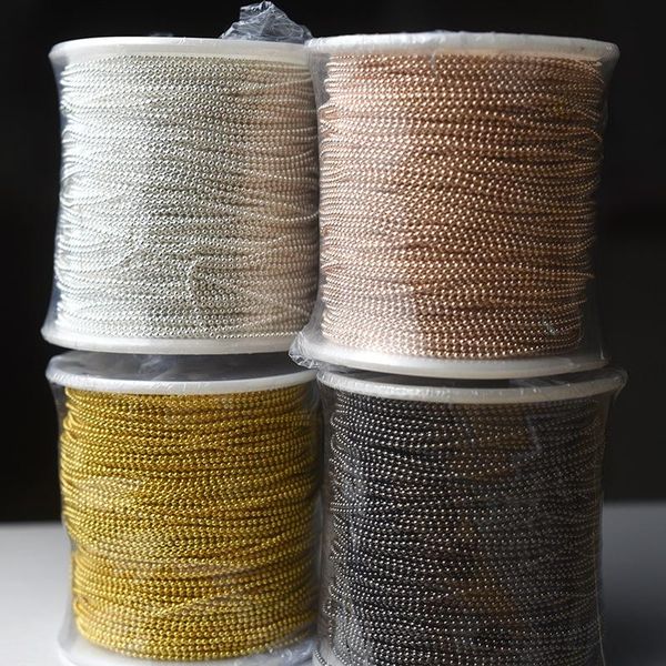 100 yard roll 1.2dc metal nail chain 18k gold black silver bead link chain jewelry accessory nail art decorations wholesale, Silver;gold
100 yard roll 1.2dc metal nail chain 18k gold black silver bead link chain jewelry accessory nail art decorations wholesale, Silver;gold