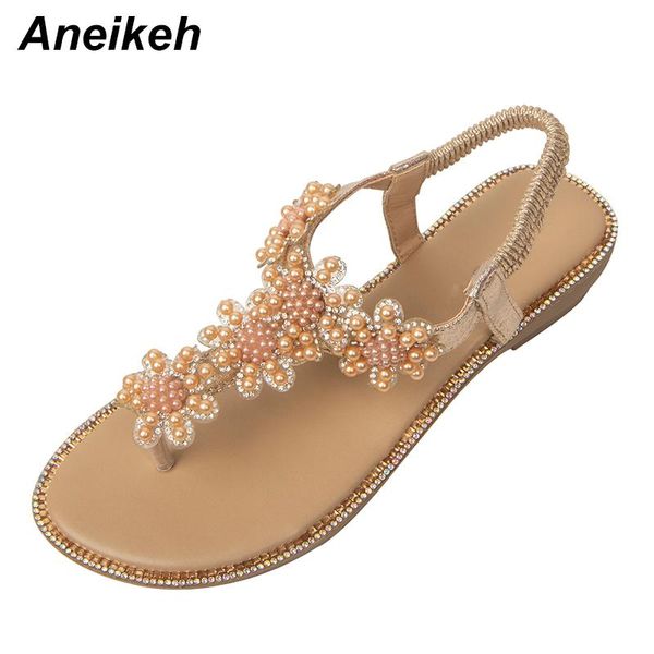 sandals aneikeh summer women shoes ankle-wrap pu novelty string bead flat with slip-on back strap casual round toe gold 35~40, Black
sandals aneikeh summer women shoes ankle-wrap pu novelty string bead flat with slip-on back strap casual round toe gold 35~40, Black