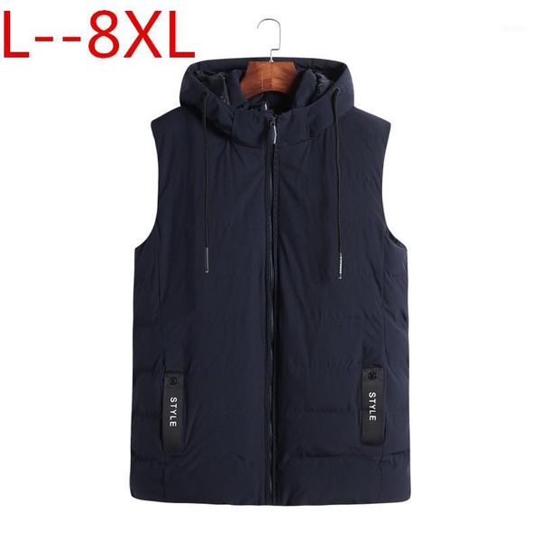 men's down & parkas 8xl 6xl 5xl autumn sleeveless jacket for men fashion warm hooded male winter vest light plus size mens work vests w, Black
men's down & parkas 8xl 6xl 5xl autumn sleeveless jacket for men fashion warm hooded male winter vest light plus size mens work vests w, Black