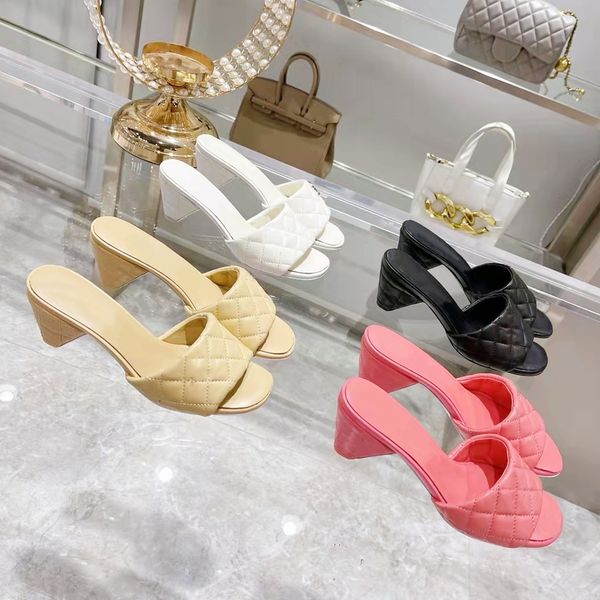 2022 spring summer level women sandals pure color checkered leather round toes slides sandal elegant party wedding ladies chunky high heels, Black
2022 spring summer level women sandals pure color checkered leather round toes slides sandal elegant party wedding ladies chunky high heels, Black