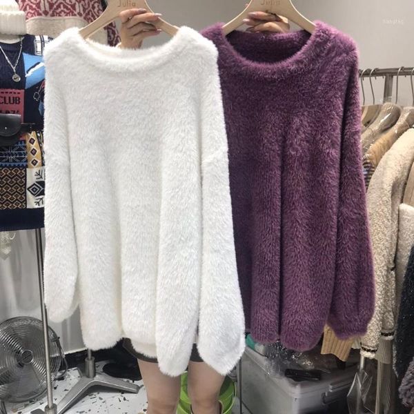 jsxdhk new vintage winter women lantern sleeve mink cashmere sweaters fashion plus size loose thick soft mohair long pullovers1, White;black
jsxdhk new vintage winter women lantern sleeve mink cashmere sweaters fashion plus size loose thick soft mohair long pullovers1, White;black