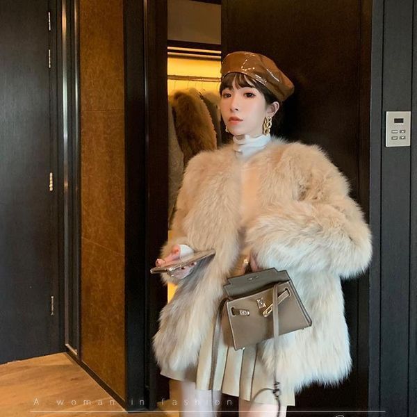 women's fur & faux women 2021 autumn winter fashion fake coats female loose warm jackets ladies solid color outwears q538, Black
women's fur & faux women 2021 autumn winter fashion fake coats female loose warm jackets ladies solid color outwears q538, Black