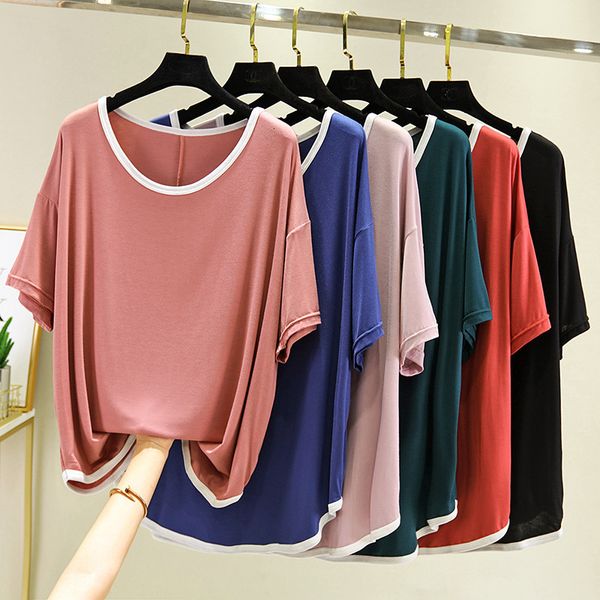 short sleeve t-shirt female 2021 summer new round neck plus fat korean casual large size base shirt with fashionable top, White
short sleeve t-shirt female 2021 summer new round neck plus fat korean casual large size base shirt with fashionable top, White