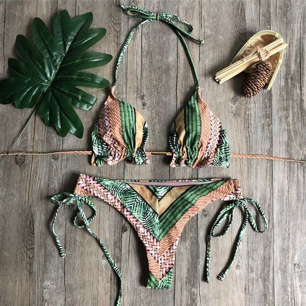 women's bikini raiow striped print swimwear braided rope strap thong tankini beachwear sling, White;black
women's bikini raiow striped print swimwear braided rope strap thong tankini beachwear sling, White;black