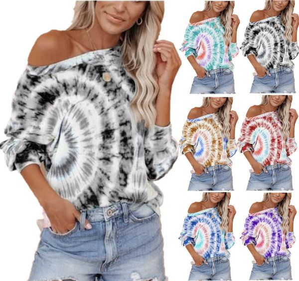 tie dye loose mini designer womens tshirts long sleeve crew neck autumn female clothing, White
tie dye loose mini designer womens tshirts long sleeve crew neck autumn female clothing, White