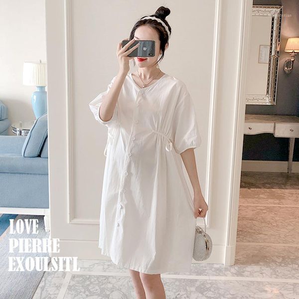 maternity dresses 8816# clothes summer o neck solid color cotton short sleeve loose stylish dress for pregnant women mom dress1, White
maternity dresses 8816# clothes summer o neck solid color cotton short sleeve loose stylish dress for pregnant women mom dress1, White