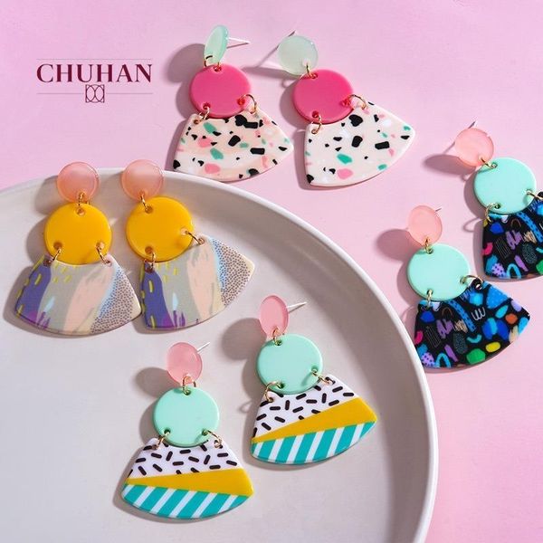 chuhan brand geometric earrings fashion exaggerated atmosphere long style stud earrings luxury korean for wedding c509, Golden;silver 
chuhan brand geometric earrings fashion exaggerated atmosphere long style stud earrings luxury korean for wedding c509, Golden;silver