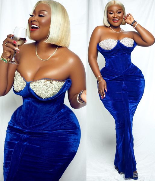 2022 plus size arabic aso ebi sheath royal blue prom dresses beaded crystals evening formal party second reception birthday engagement bride, Black
2022 plus size arabic aso ebi sheath royal blue prom dresses beaded crystals evening formal party second reception birthday engagement bride, Black